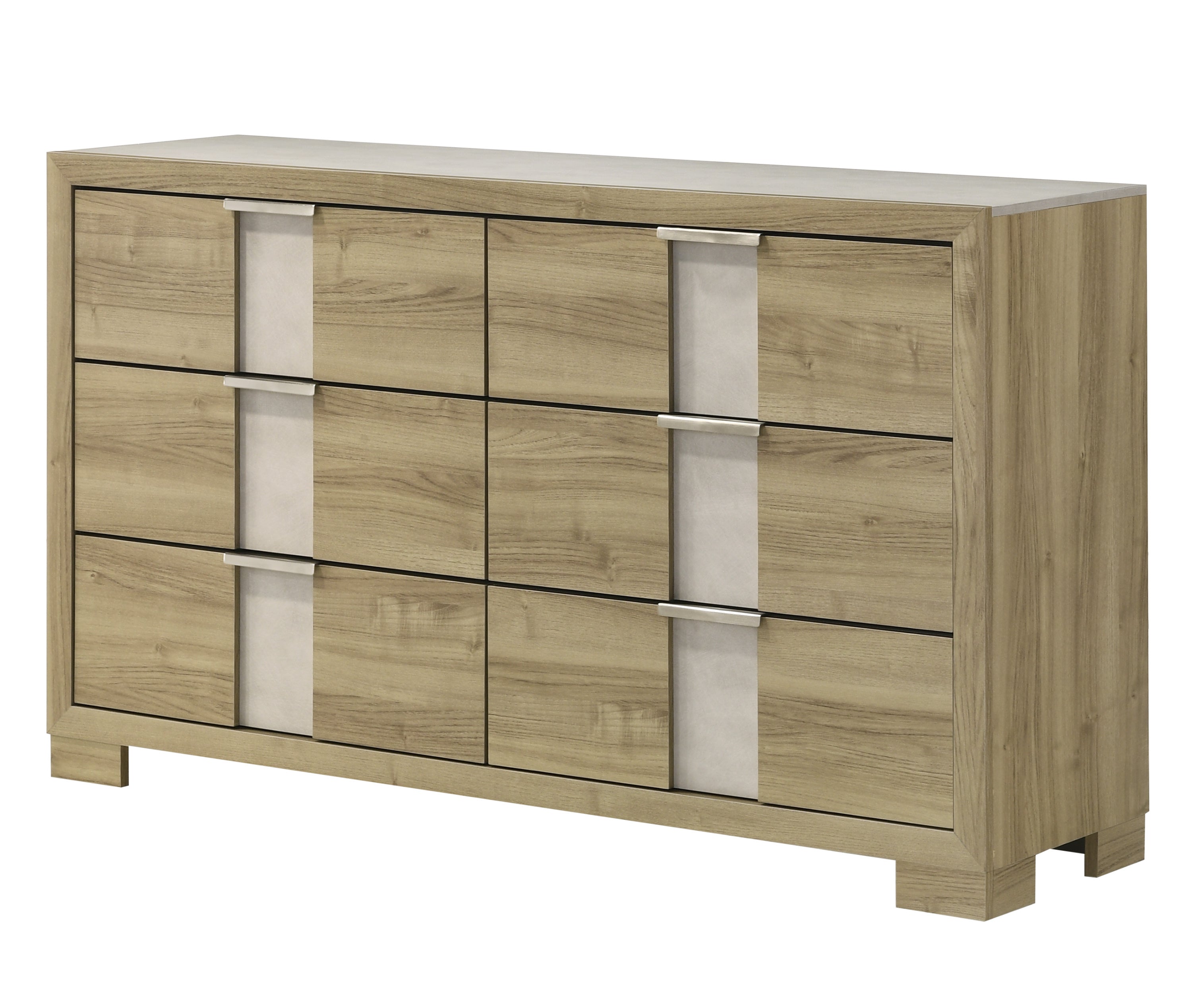 1pc Driftwood Six Drawer Dresser Wooden Bedroom Furniture