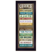 'Office Rules' By Marla Rae, Ready to Hang Framed Print, Black Frame