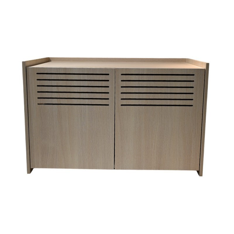 Modern Wooden Cat House with Scratching Pad , Cat Litter Box Enclosure, Spacious Hidden Cat Litter Box -33.46' x 21.06' x 21' , 45.87 lbs