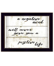 'Positive Life' by Cindy Jacobs, Ready to Hang Framed Print, Black Frame