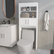 Bisbee 2-Door Over-the-Toilet Bathroom Storage Cabinet Shelf, White