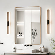 24x32 Inch Gold Aluminium Frame Bathroom Mirror
