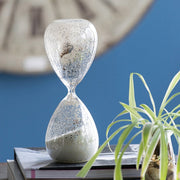 10' Peleus 60-Minute Silvered Hourglass, White Sand