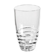 Leading Ware Swirl Acrylic Glasses Drinking Set of 4, BPA Free Hi Ball Water Tumblers, 20oz, Clear Plastic