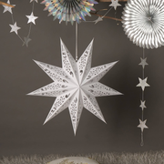 Handmade Paper Star 60 Cm (Dia)  - White-Festive Décor