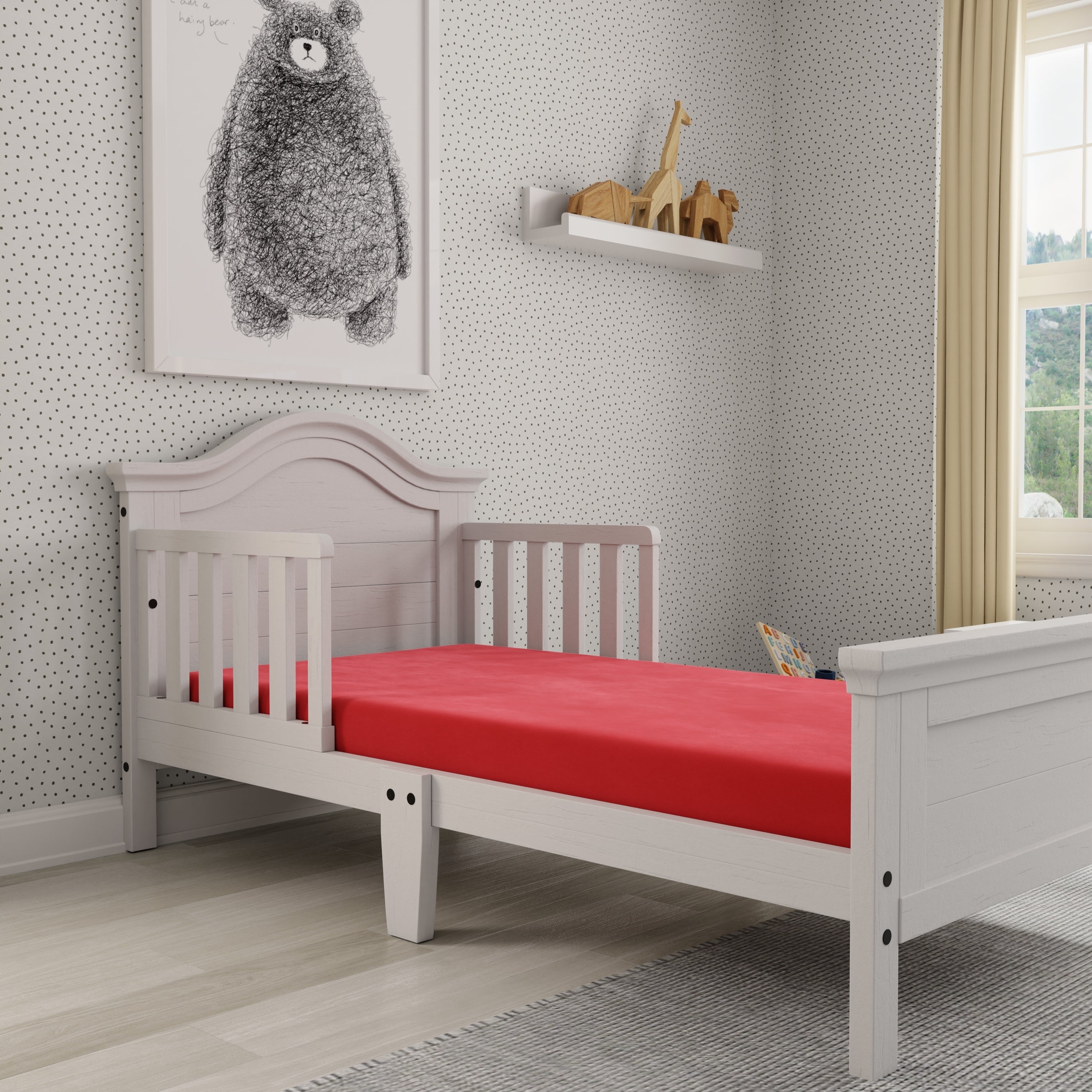 Kids 5' Red Full Mattress with Water Resistant Cover