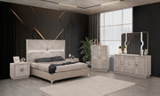 Eternity Traditional Style 5 Pc King Bedroom Set Made with Wood and Gold Accents in Beige(CA INVENTORY)