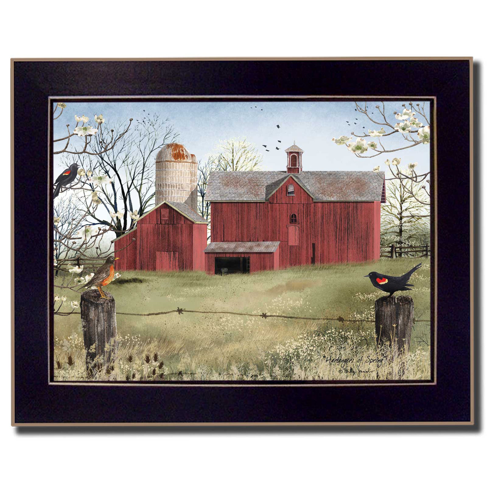 'Harbingers of Spring' By Billy Jacobs, Printed Wall Art, Ready To Hang Framed Poster, Black Frame