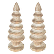 D2.6x7.7' Wooden Tree Table Decor, 2 Pack