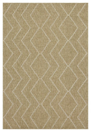 Earth GC_NTL1011 Jute/White 5 ft. 3 in. x 7 ft. 3 in. Indoor/Outdoor Area Rug