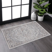 LOOM & LUXE Collection 2X3 Ivory/Beige/Oriental Non-Shedding Living Room Bedroom Dining Home Office Stylish and Stain Resistant Area Rug