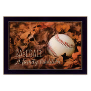 'Baseball - A Family Tradition' By Lori Deiter, Printed Wall Art, Ready To Hang Framed Poster, Black Frame