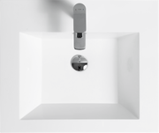 42' Bathroom Vanity Countertop Only, Single-hole Solid Surface Cabinet Top White 24V11PB42