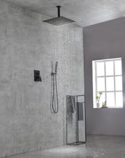 Ceiling Mounted Shower System Combo Set with Handheld and 16'Shower head