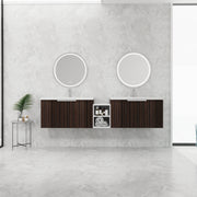 82 Inch Soft Close Doors Bathroom Vanity With Sink, A Small Storage Shelves, 36' and 12' Combination Cabinet,(KD-Packing)