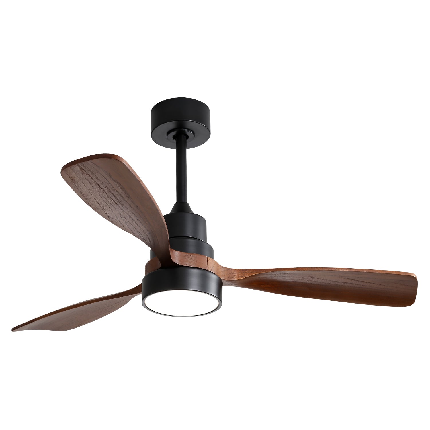 (Same as W882P186029) 48 Inch Wood Ceiling Fan With 3 Solid Wood Blades Remote Control Reversible DC Motor For Living Room