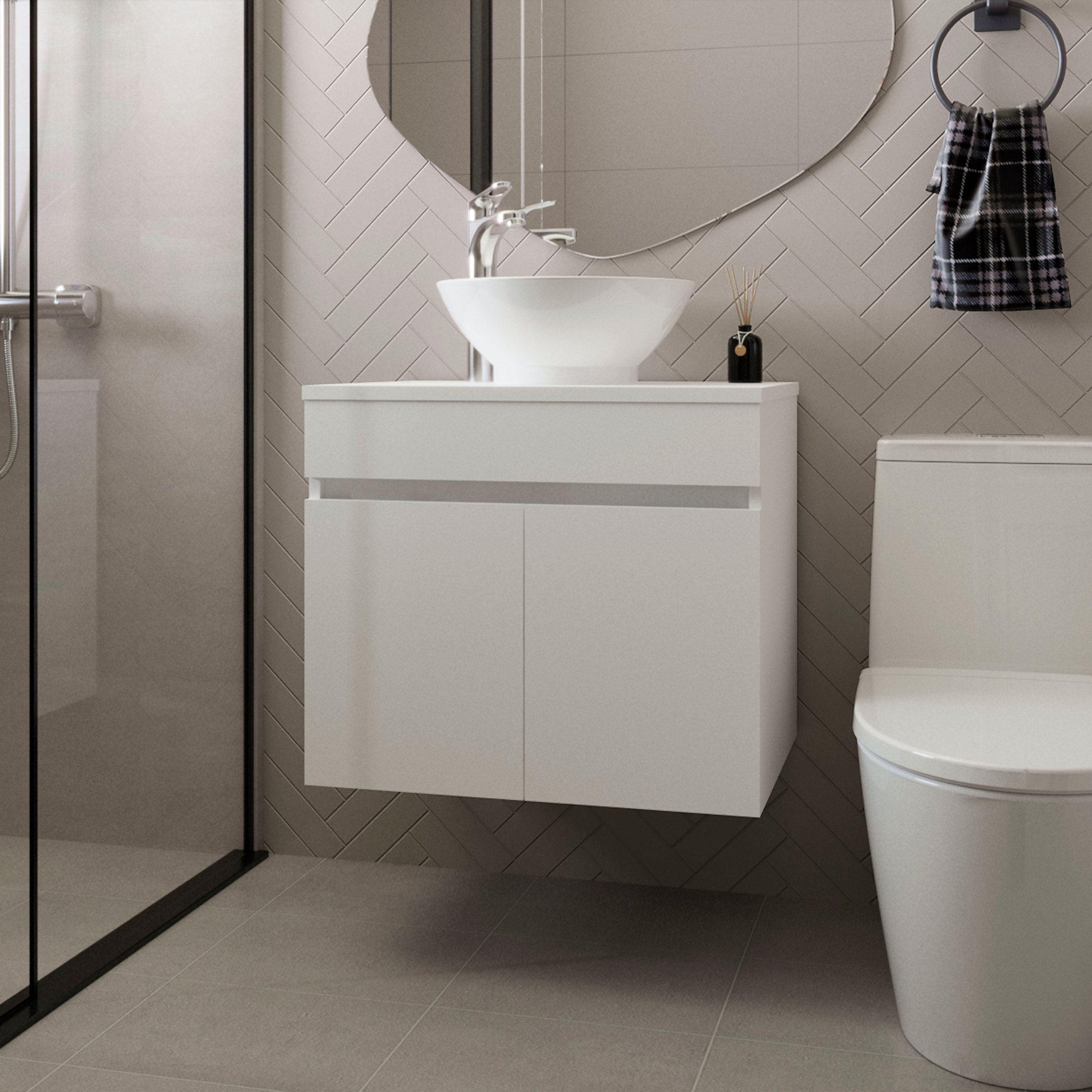 Sheridan Bathroom Vanity  with 2 Doors, White