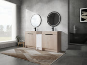 72 Inch Freestanding Bathroom Vanity with Ceramic Sink and Storage Cabinets, Soft Closing Door, 02430*2+0312 Combination Cabinet, KD-Package