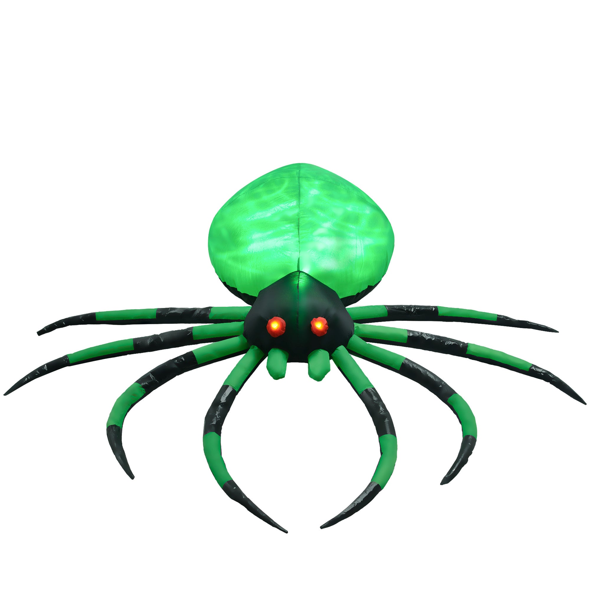 HOMCOM 6' Halloween Inflatable Outdoor Decoration Spider, Blow Up LED Yard Decor for Garden, Lawn, Party, Holiday, Waterproof