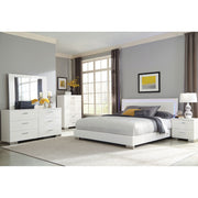 Dulcey White High Gloss 5-piece Queen Bedroom Set