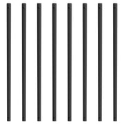 Staircase Metal Balusters, 38'' x 1'' Flat Aluminum Alloy Decorative Banister Spindles, 72 Pack Deck Baluster with Screws, Classic Hollow Deck Railing Satin Black Powder Coated for Porch