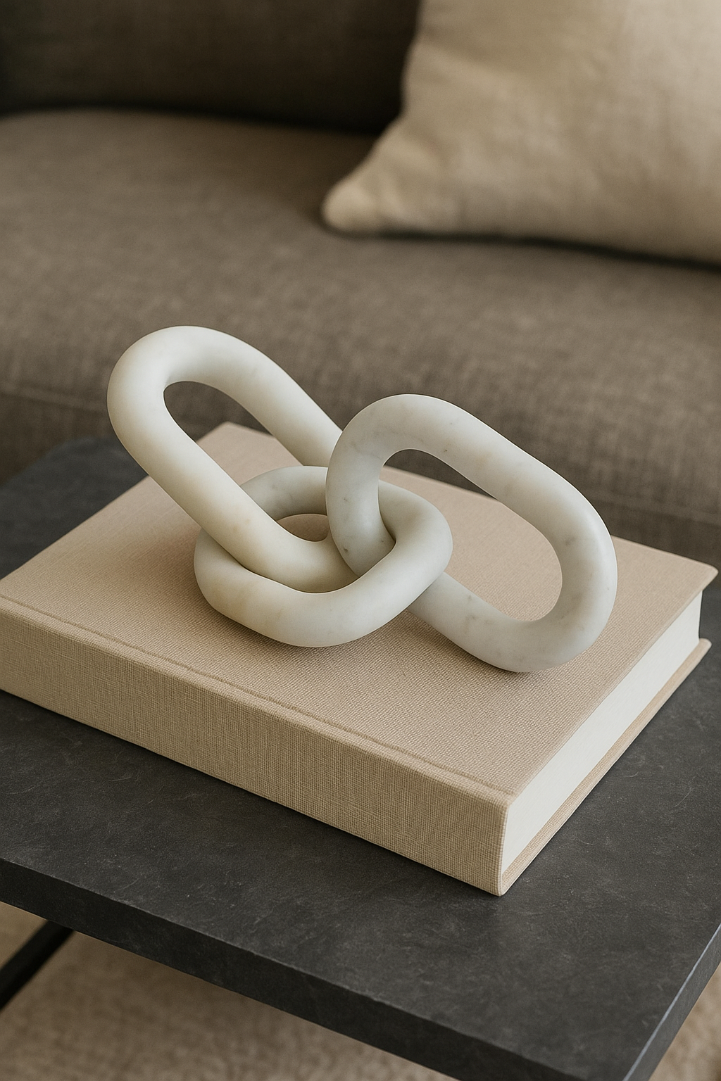 Decorative Marble Chain, White