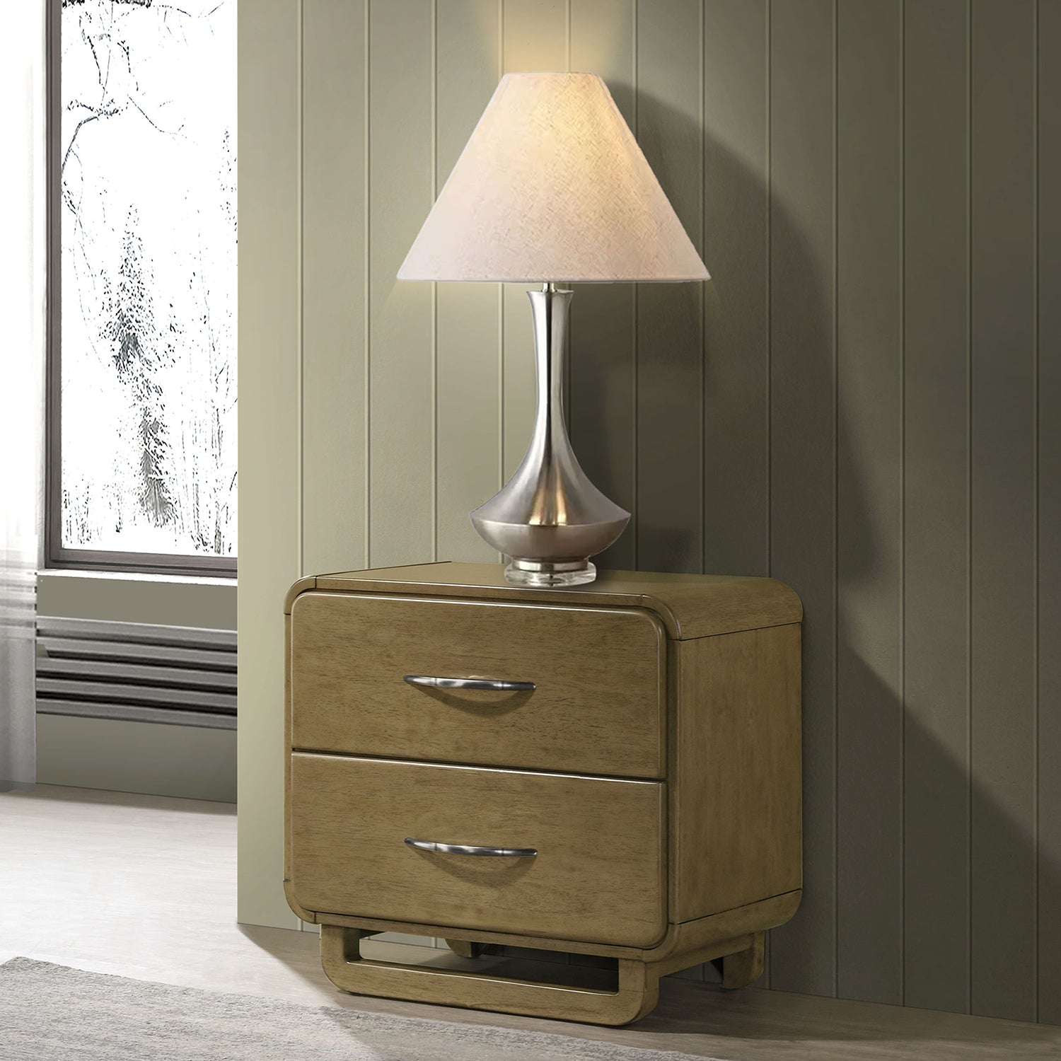 Tully Nutmeg 2-drawers Nightstand