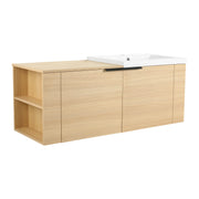 Modern Oak Bathroom Vanity Sink Combo with Ample Storage, Engineered Wood, 48 Inch