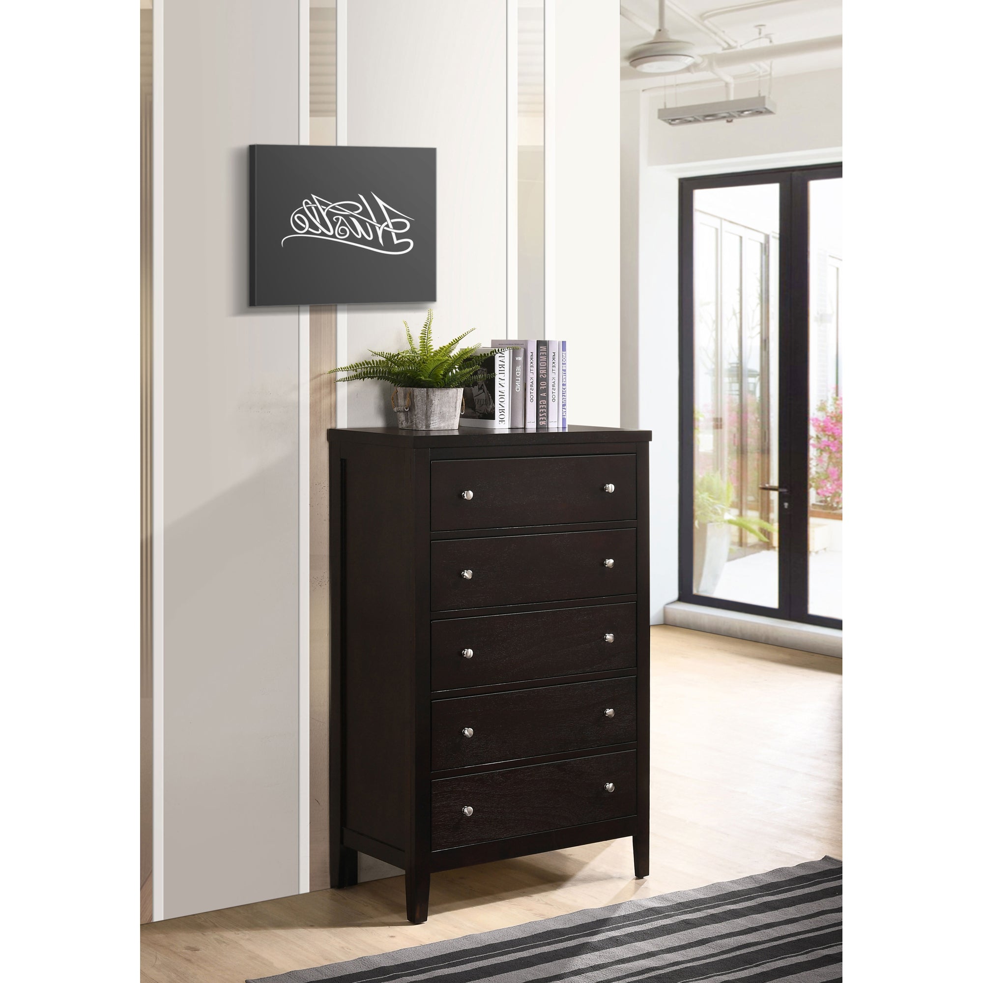 Payton Warm Brown 5-Drawer Chest