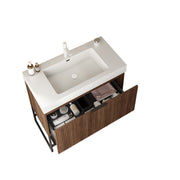 YOLAN 36' Freestanding Plywood Cabinet without basin, Retro Walnut