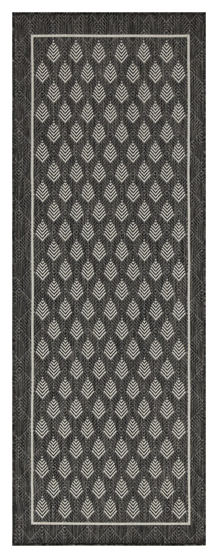 Sunshine GC_HAR2008 Anthracite 2 ft. 7 in. x 7 ft. 3 in. Indoor/Outdoor Area Rug