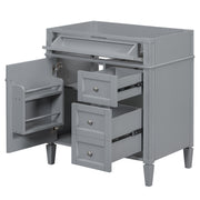 30'' Bathroom Vanity without Top Sink, Modern Bathroom Storage Cabinet with 2 Drawers and a Tip-out Drawer (NOT INCLUDE BASIN)