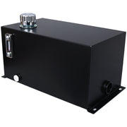 Heavy Duty Hydraulic Fluid Tank 10 Gal Steel Reservoir with Strainer, Gauge & Breather Cap for Tractors & Trucks