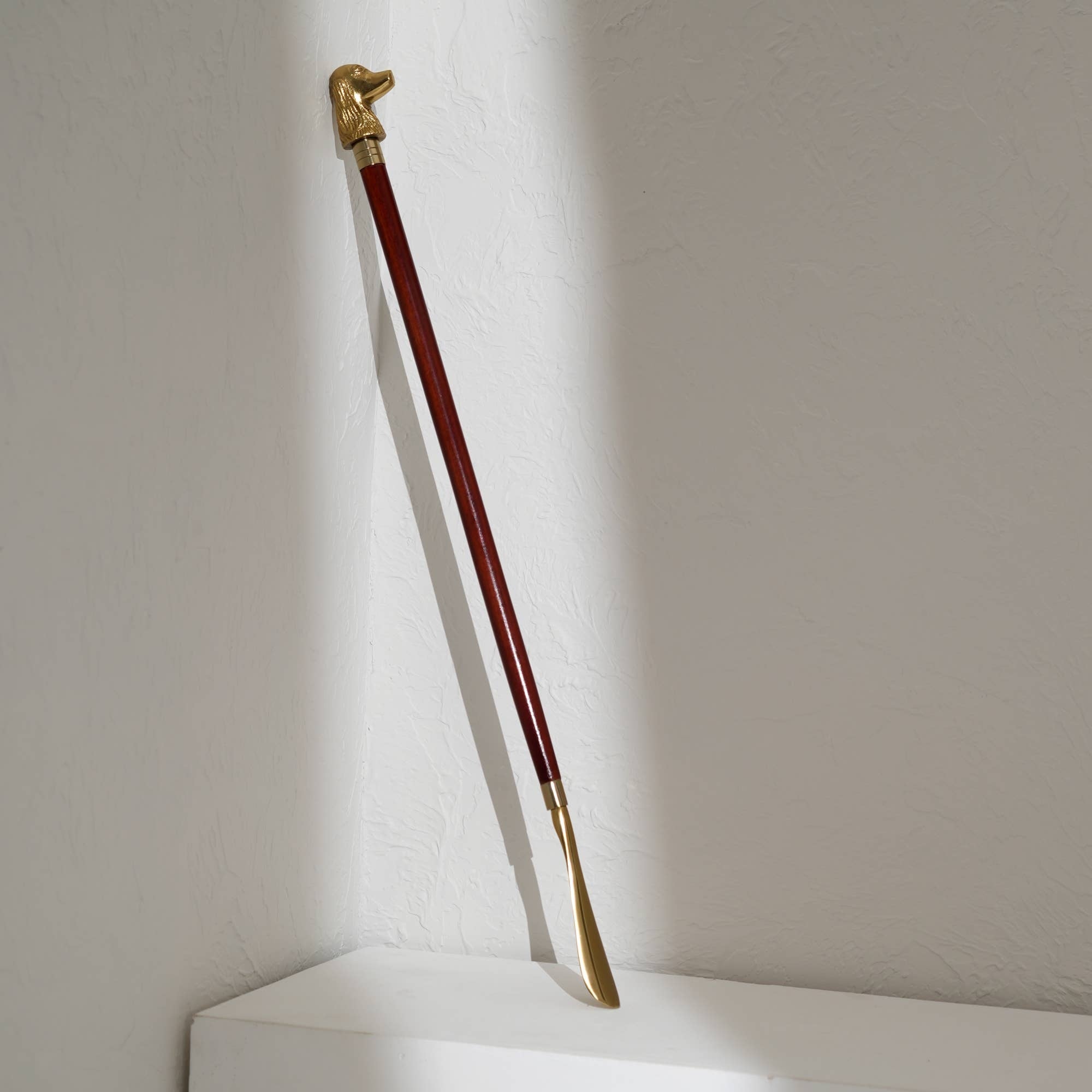 Metal handle Wooden Long Shoe horn-30'