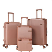 4-piece hard luggage, 360 ° dual rotating four-wheel luggage, password lock, lightweight universal wheel luggage, portable luggage.