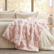 1 PC 50x60' Vivienne Faux Fur Throw Pink