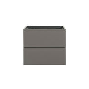 Alice-24W-102,Wall mount cabinet WITHOUT basin, Gray color, with two drawers, Pre-assembled