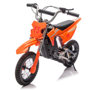 24V 250W Kids Ride On Electric Toy Off-Road Design Motorcycle,Rear Suspension,3-Adjustable speed, PU Rubber Tires,power display,LED light,Bluetooth Connectivity,Speeds 7.46-9.32MPH For Kids Aged 8+