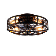 20'' Mounting Type  Ceiling Fan  ,Reversible Motor, DC Remote Control,6 Speed Ceiling Fan,Timing, for Living Room, Bedroom, or Dining Room--NOT Included Bulbs