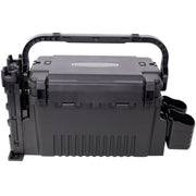 Dual-layer Fishing Tackle Box,Tackle Box Organizer Fishing Box Large,With 2pcs Rod Holder,2pcs Cup Holder,1pc Carring Strap,Black