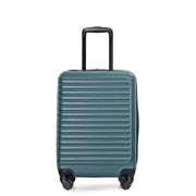 Lightweight 20' Carry-On Luggage with Spinner Wheels, Green, ABS Material