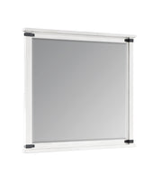 Loretta Modern Style Mirror Made with Wood in Antique White