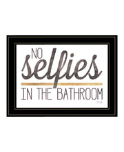 'No Selfies in the Bathroom' by Marla Rae, Ready to Hang Framed Print, Black Frame