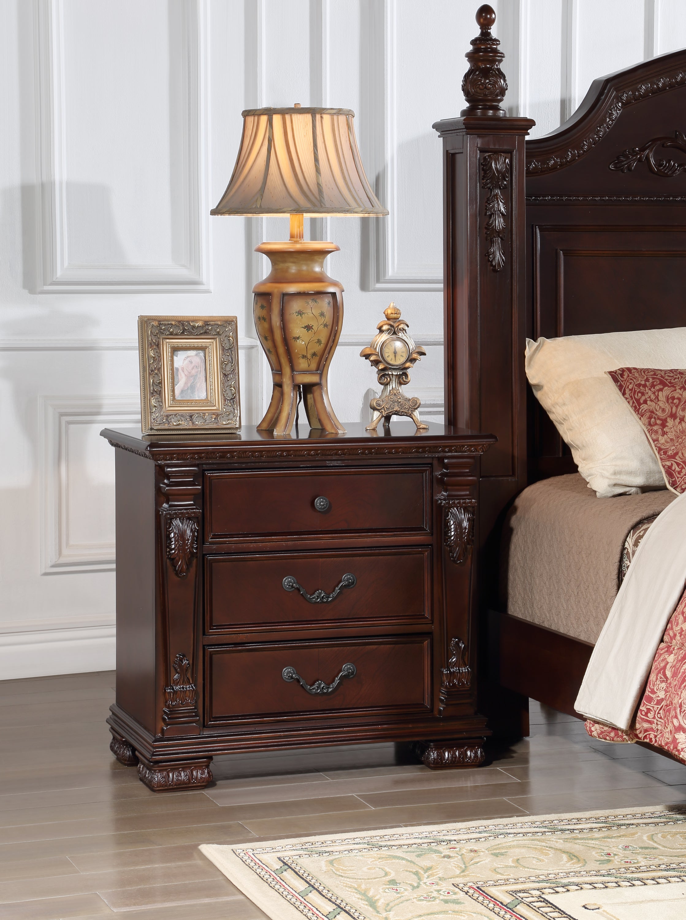 Lyndon G09400-N 2 Drawer Night Stand , Cherry