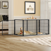 Large Dog Cage 63.7' Dog Kennel for Medium Dogs Puppy Dog Playpen with Top, Pet Cage, Indoor, Black.63.7'L x 34.2'W x 31.7'H.
