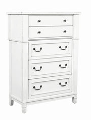 White 5-Drawer Chest