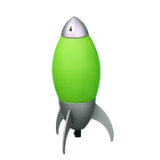 10.5' Tall Acrylic Kids Table Lamp, Rocket Ship design, Green