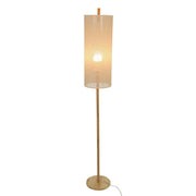 Vialux Modern Standing Floor Lamp for Living Room, Bedroom & Study in Oak and Natural Wood, 110-120V