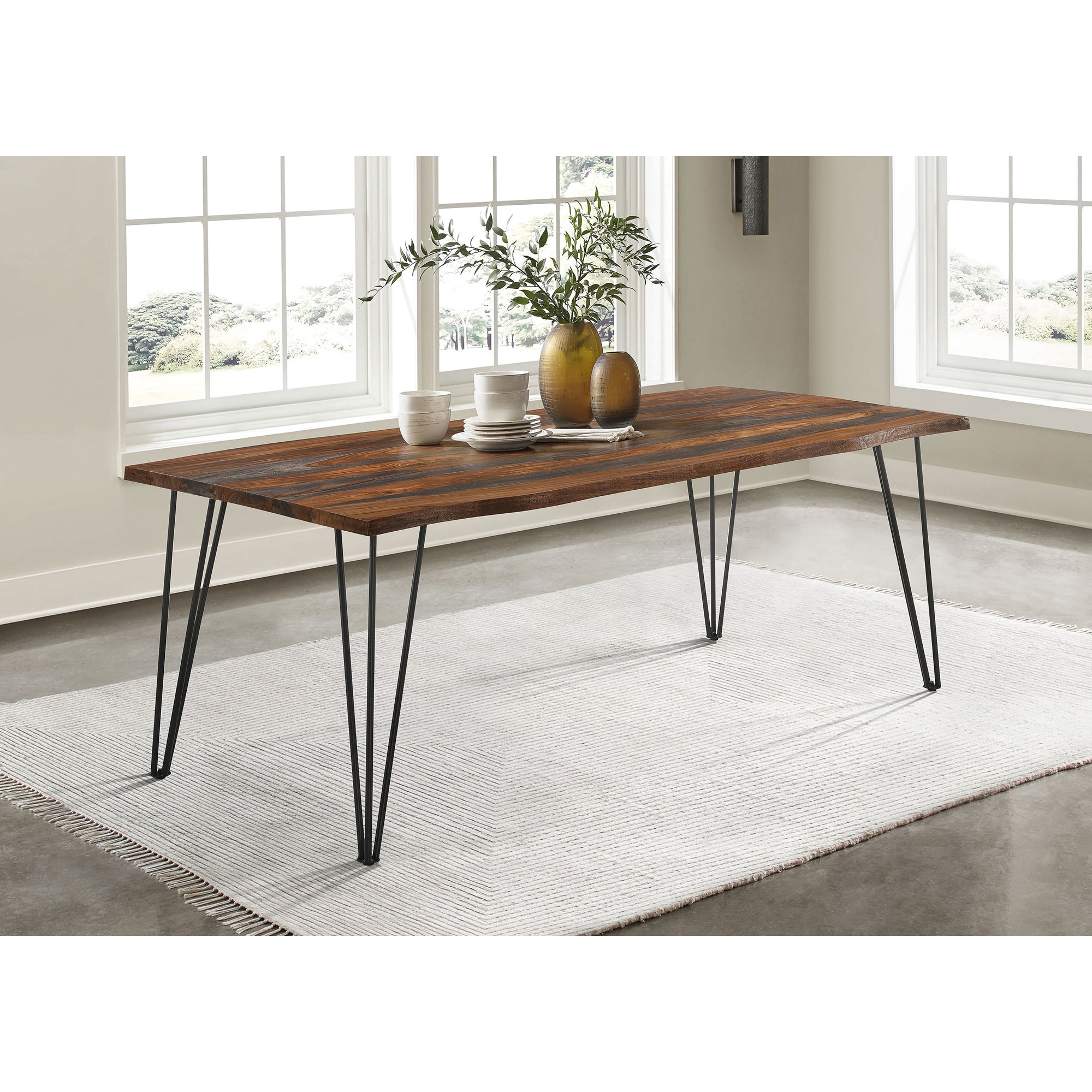 Neve Grey Sheesham Live Edge Dining Table