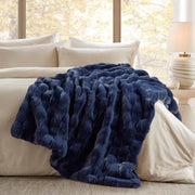 1 PC 50x60' Vivienne Faux Fur Throw Navy